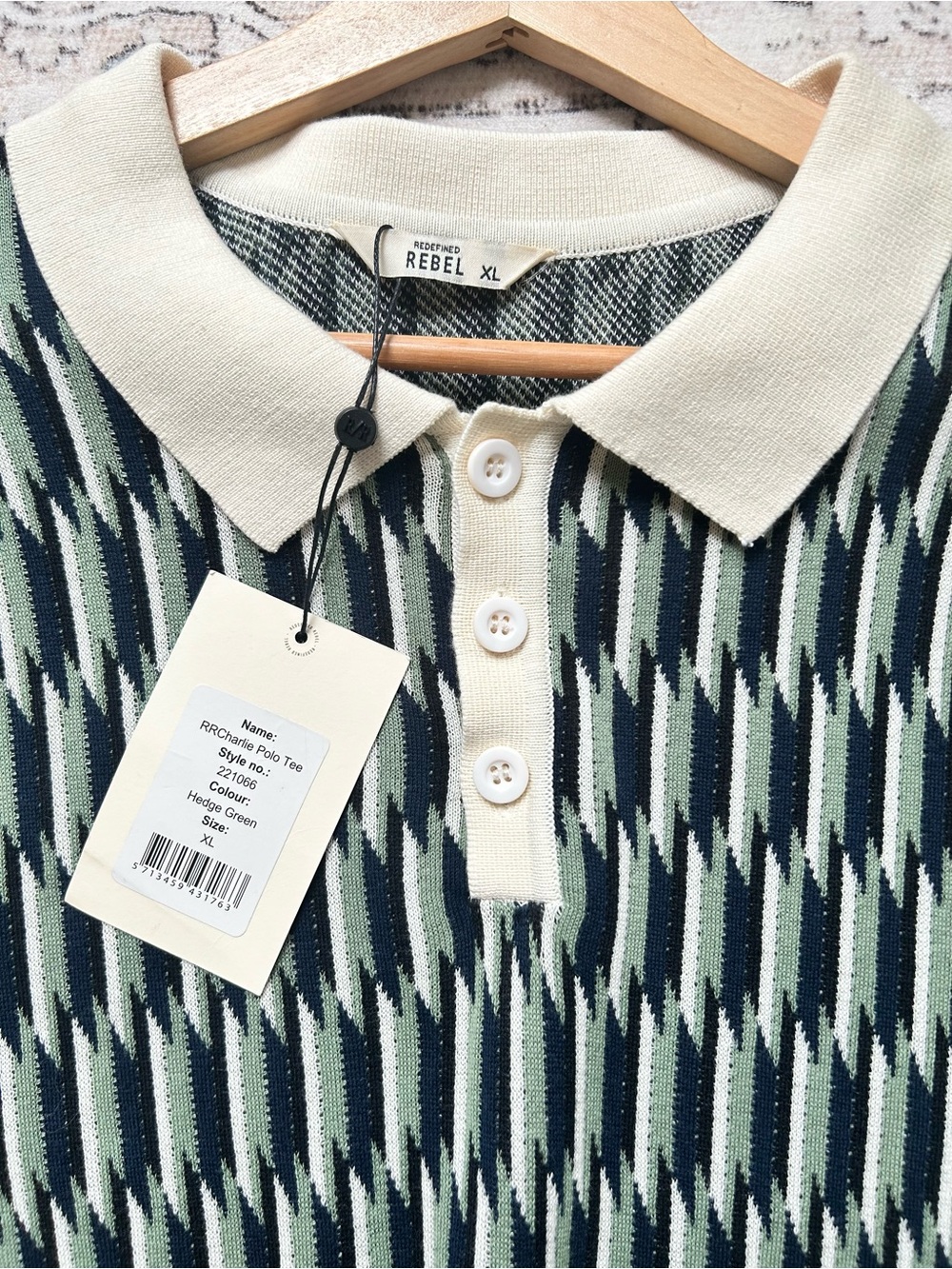 NWT Polo Knit Men’s Tee Rebel RRCharlie in Hedge Green | Size XL
